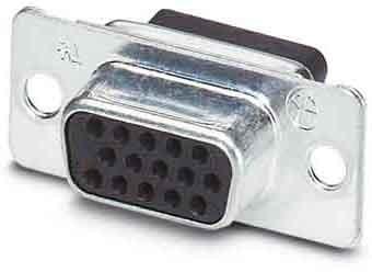 Image du produit Phoenix Contact Connecteur femelle D-SUB 180 ° Nombre de pôles/broches : 15 Sertissage VS-09-BU-DSUB-HD-CD-B 10 pcs.