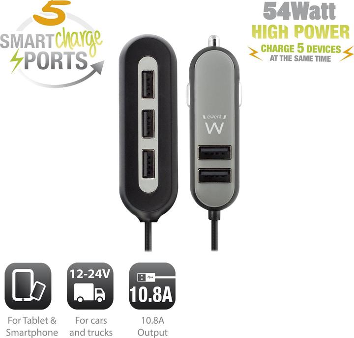 Immagine prodotto Ewent Caricabatteria da auto USB