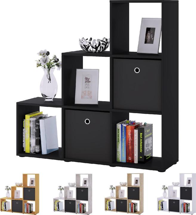 Actual product image VCM Wood stand staircase shelf 6 compartments Nitas (108 x 29 x 105 cm)