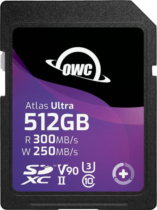 Image du produit OWC Carte mémoire Atlas Ultra SDXC V90 UHS-II 512 Go (512 Go, SDXC, UHS-II)