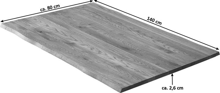 Immagine prodotto SAM SESSA Baumkante massiv Wildeiche (140 x 80 x 3 cm)