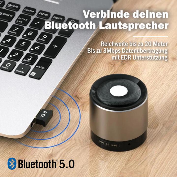 Actual product image Hermex Bluetooth 5.0 Adapter Dongle Bluetooth Plug (Transmitter & Receiver)