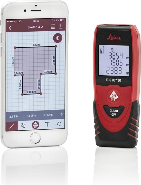 Produktbild Leica Geosystems Disto D1 (40 m, 635 nm)