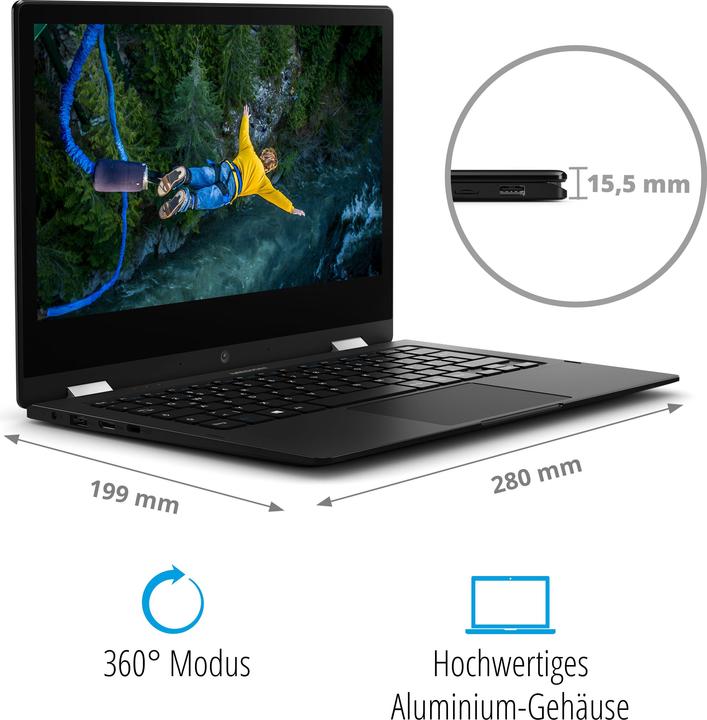 Produktbild Medion Akoya E2293 (11.60", Intel Pentium Silver N5030, 4 GB, 256 GB, DE)