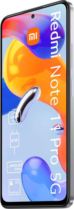 Produktbild Xiaomi Redmi Note 11 Pro 5G (6GB) (128 GB, Polar White, 6.67", Hybrid Dual SIM, 108 Mpx, 5G)