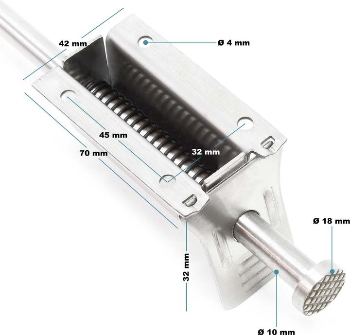 Produktbild Wiltec Pedal Türstopper 118-146 mm Edelstahl Türfeststeller Bodentürstopper Türbremse