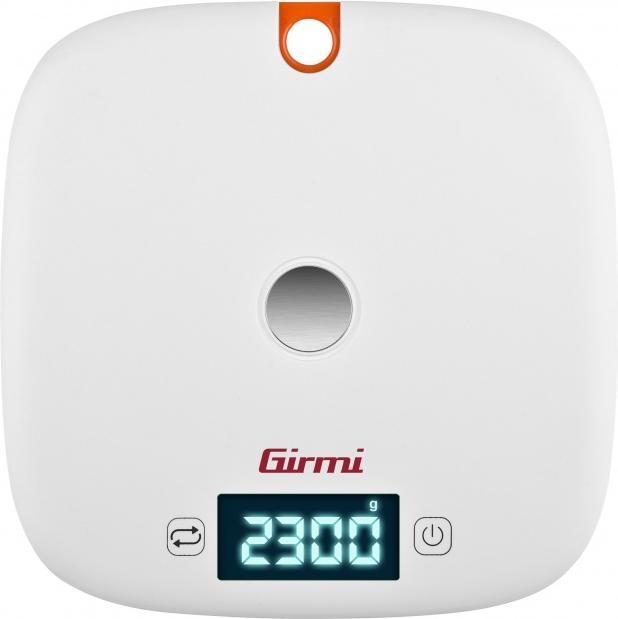 Produktbild Girmi PS02 Elektronische Küchenwaage Orange, Weiss Flache Oberfläche Rund