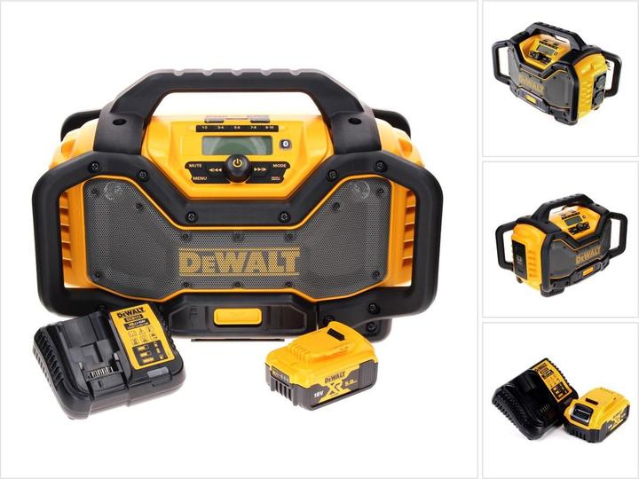 DeWalt DCR 027 P1 Battery radio DAB+ 10.8-18.0 V + 1x battery 5.0 Ah + charger (DAB+, FM, Bluetooth)