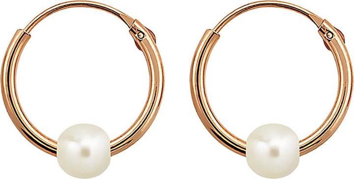 Produktbild Star Piercing Ohrring rosegold rund mit Perle (ohne Messing, 925 Sterlingsilber)