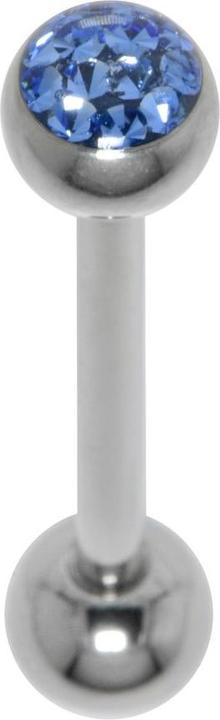 Image du produit Bijouteria Piercing langue (Cristallin, Acier chirurgical 316L, Résine époxy)