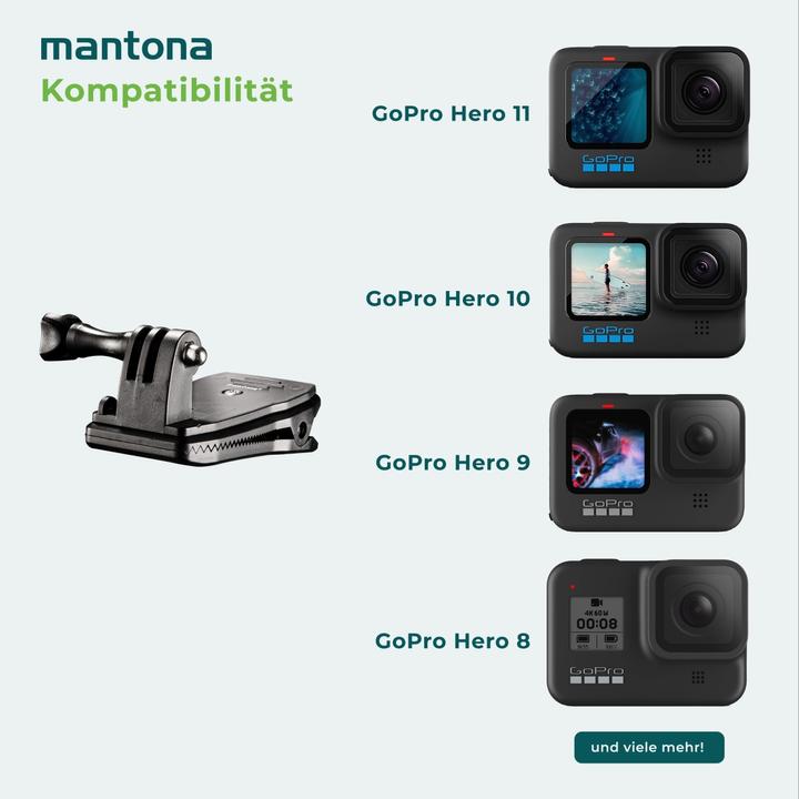 Image du produit mantona Pince de fixation 360 pour GoPro (GoPro HERO8 Black)
