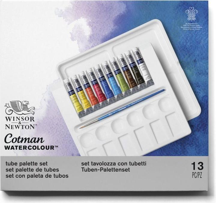 Image du produit Winsor & Newton Cotman watercolour set 10 tubes + brush (Multicolore, 8 ml)
