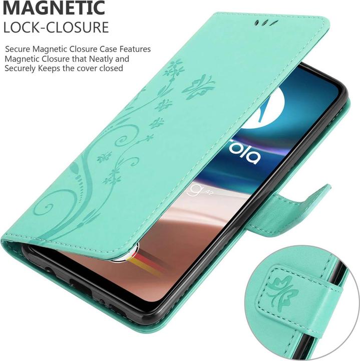 Produktbild Cadorabo Hülle für Motorola MOTO G42 mit Blumen Muster (Motorola Moto G42)