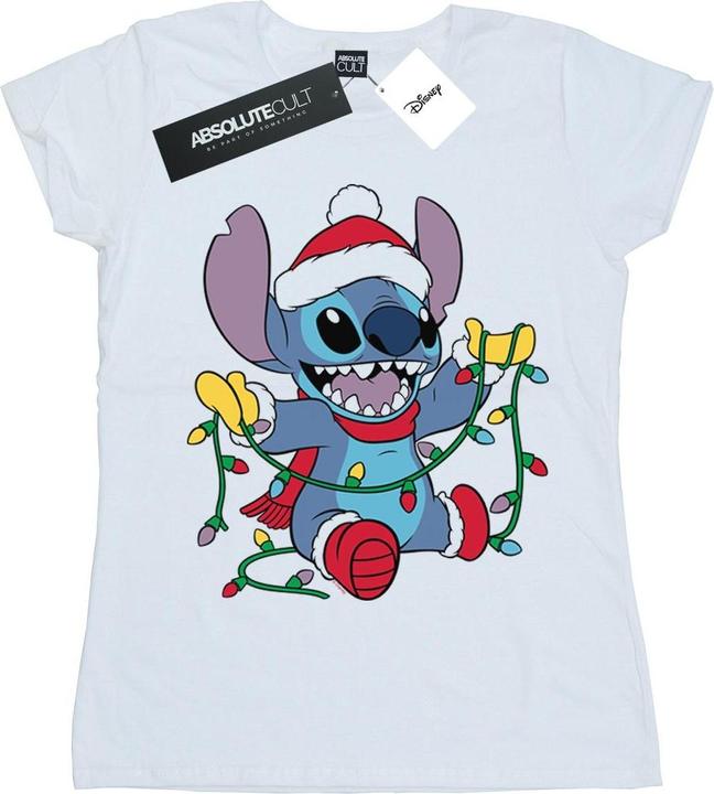 Produktbild Disney Lilo And Stitch Christmas Lights TShirt (XL)