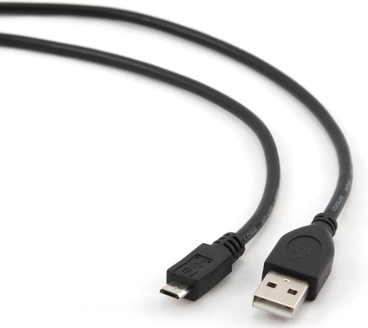 Produktbild Gembird Kabel micro USB 2.0 AM-MBM5P 3m- Laden- Übertragung- schwarz (3 m, USB 2.0)