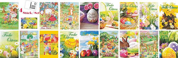 Actual product image Magni Postcards Easter 4 pieces assorted (4 pcs.)