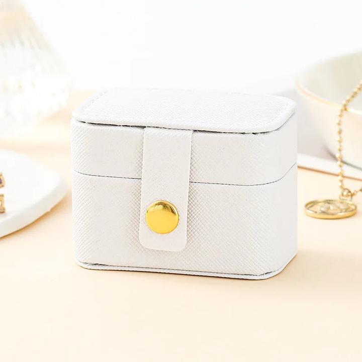 Actual product image Only-Bags.Store Mini Portable Small Jewellery Storage Bag Travel Simple Leather Ring Necklace Earrings