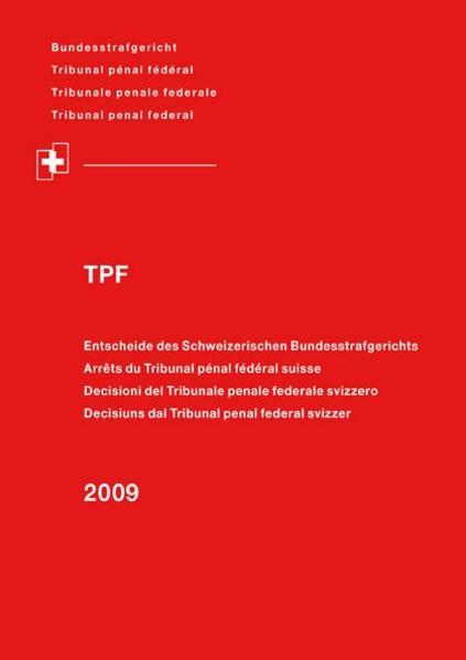 Immagine prodotto DiKE TPF 2009 (Tedesco, Francese, Italiano, Tribunale penale federale, 2010)