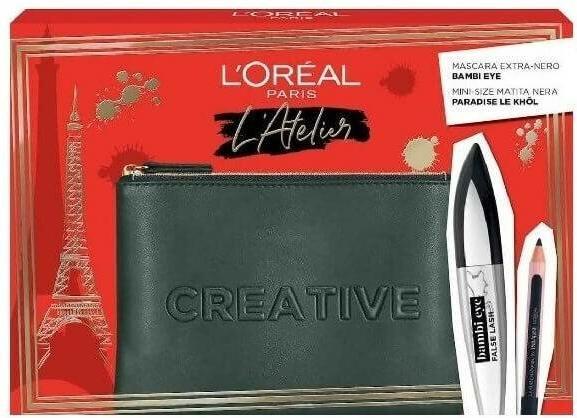 Produktbild L'Oréal Paris LOreal Set (Mascara False Lash Bambi Eye Extra Black + Le Khol Midnight Black 101 + Pochette) (Make up set)