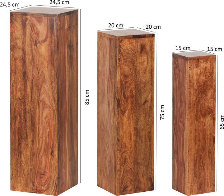 Produktbild Wohnling Mumbai (24.5 x 24.5 x 85 cm, 20 x 20 x 75 cm, 15 x 15 x 65 cm)