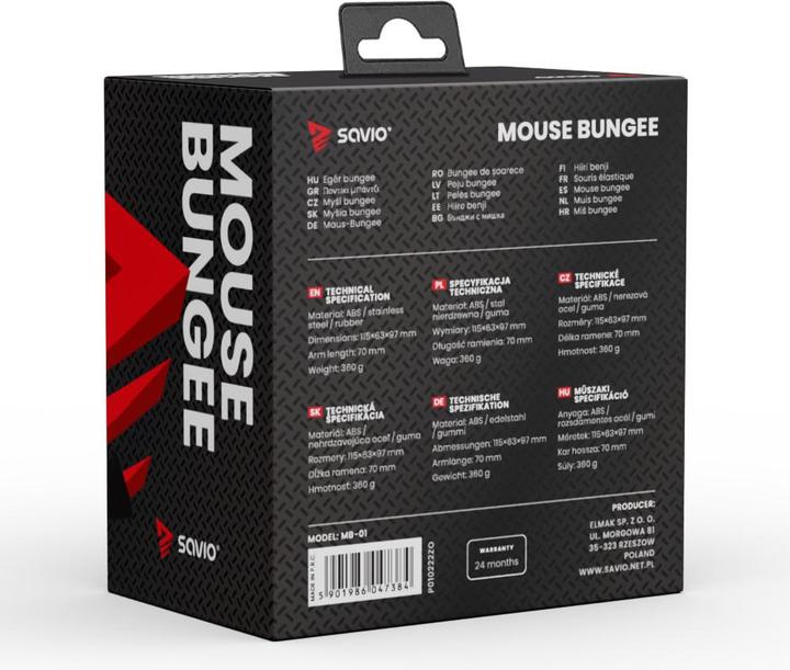 Immagine prodotto Savio Supporto per cavo del mouse Bungee Stabile braccio flessibile antiscivolo MB-01
