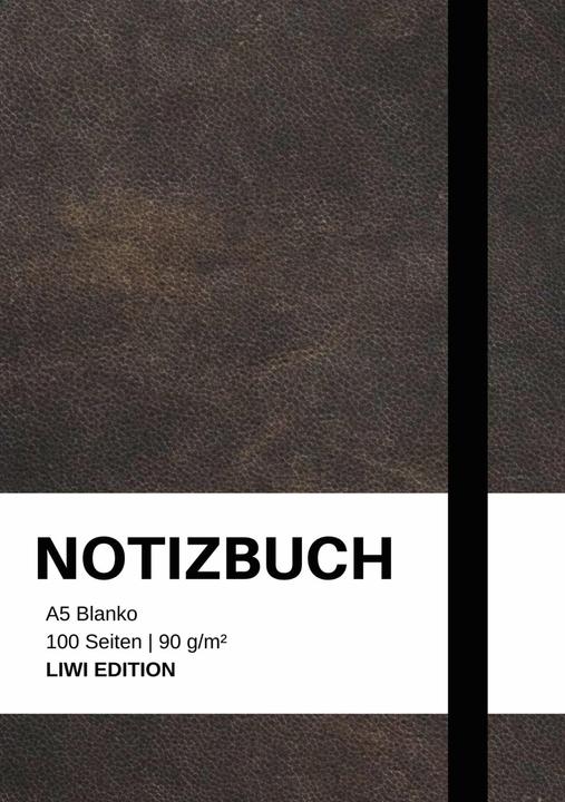 Immagine prodotto Taccuino A5 vuoto - 100 pagine 90g/m² - Copertina morbida nera - Carta FSC (A5, Copertina morbida)