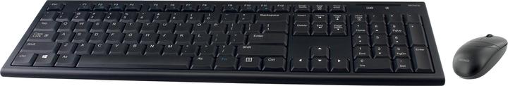 Immagine prodotto Deltaco Kit combo tastiera e mouse wireless con portata di 10 metri layout USA (US, Senza fili)