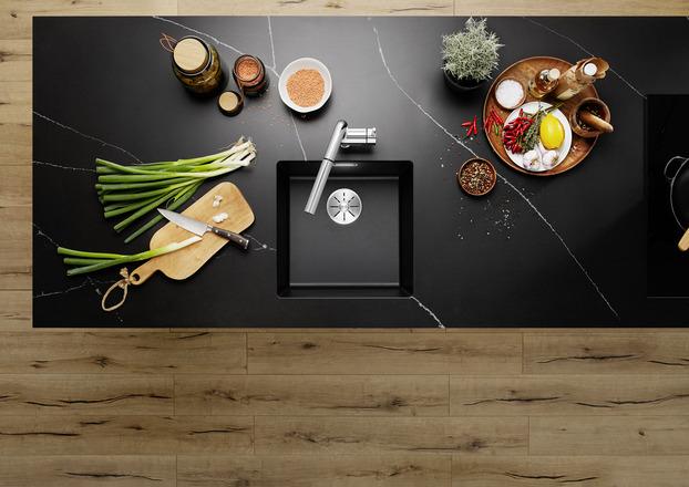 Actual product image Blanco SUBLINE 400-U (Undermount sink, 43 cm, 46 cm)