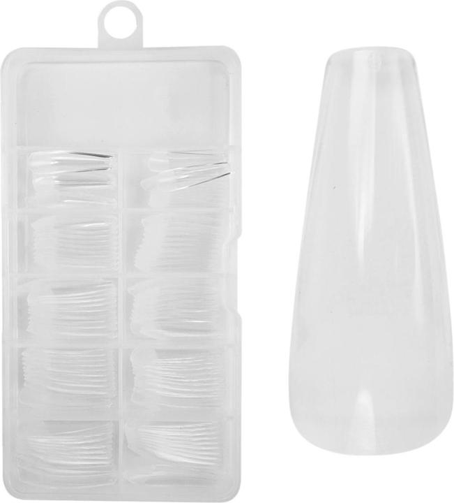 Actual product image Juliana Nails No File - Press-On Fullcover Tips clear - Ballerina - long