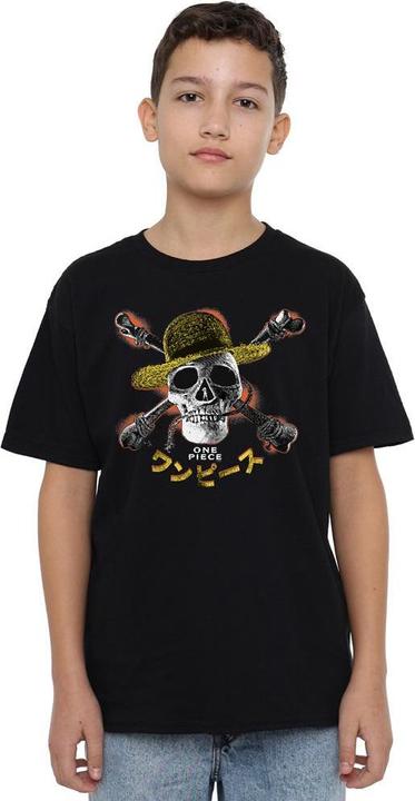 Immagine prodotto One Piece Straw Hat Maglietta Jolly Roger Bambini (152, 158)