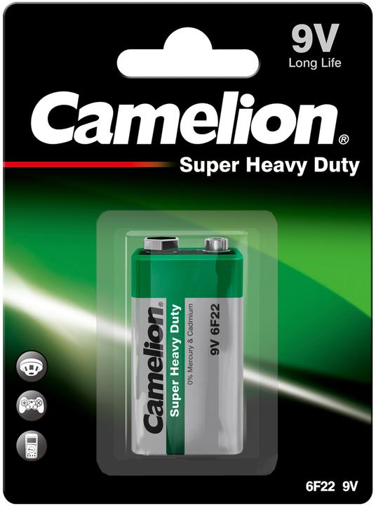 Image du produit Camelion 6F22-BP1G - Pile jetable - 9V - carbone-zinc - 9 V - 1 pièce(s) - 84 x 18 x 114 (1 pcs, 9V Block, 400 mAh)