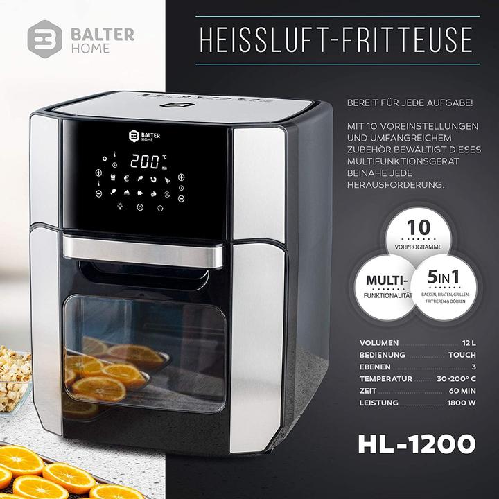 Actual product image Balter Hot Air Deep Fryer HL-1200