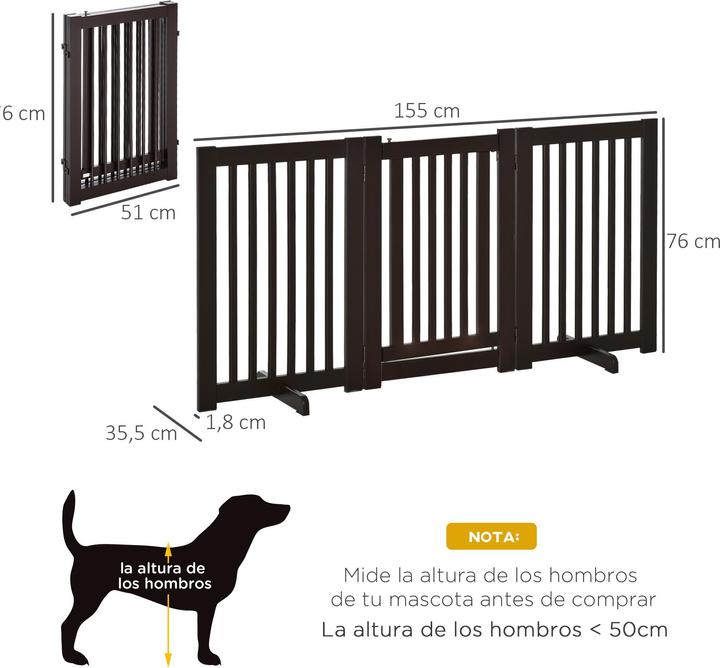 Image du produit PawHut Barrière pour chiens (51 cm)