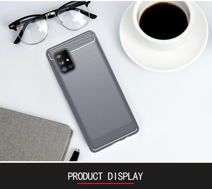 Actual product image Cadorabo TPU Ultra Slim carbon stainless steel Combi Cover (Samsung Galaxy A71 5G)