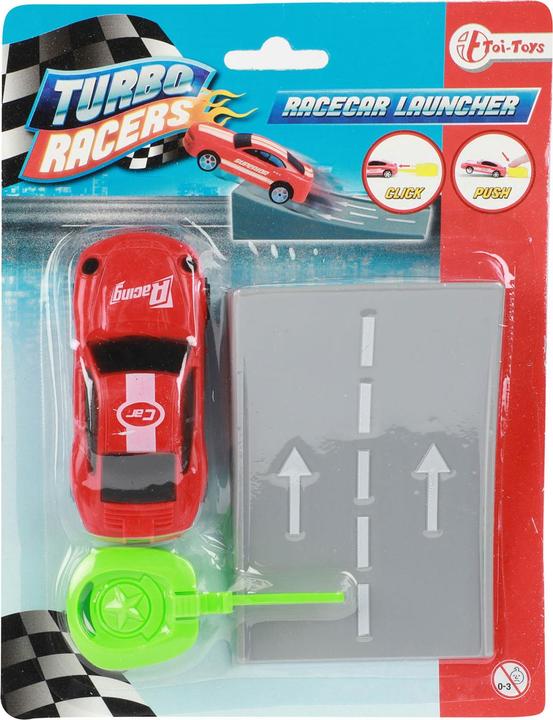 Produktbild Toi-Toys Turbo Racers schiessendes Rallyeauto mit Rampe
