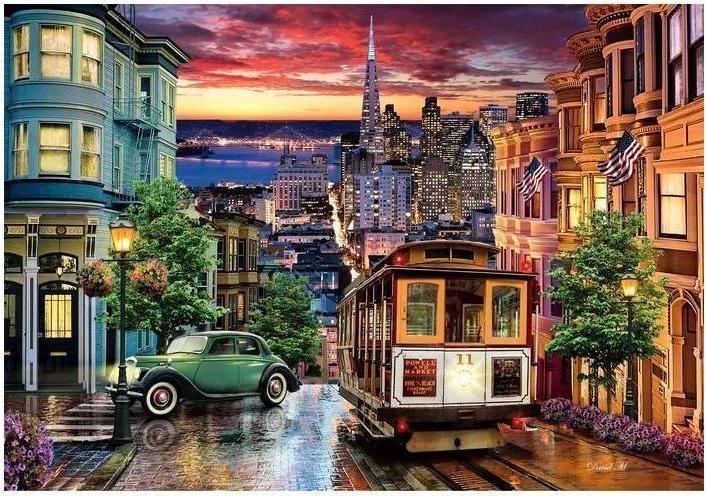 Actual product image Clementoni CLE puzzle 1000 Compact San Francisco 39776 (1000 pieces)
