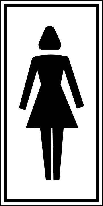 Produktbild Brady PIC 465-075X150-B7541 (BRANDED), Hinweisschilder - Toilette für Damen