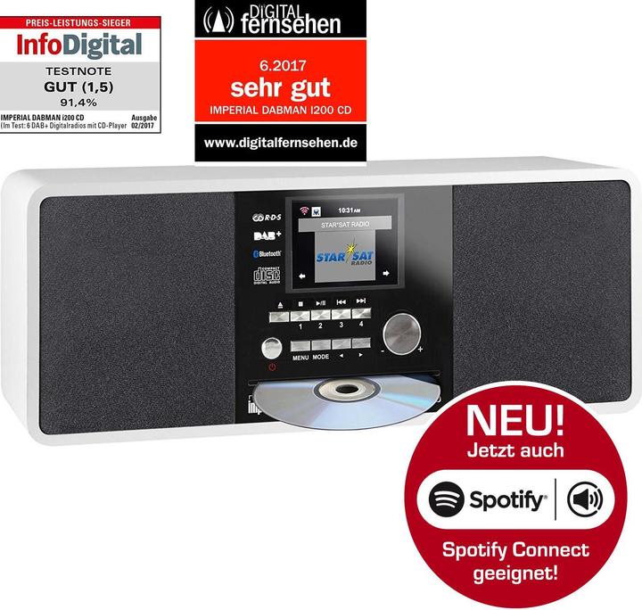 Image du produit Imperial Dabman i200 CD (Webradio, DAB+ DAB, VHF, FM, WiFi)