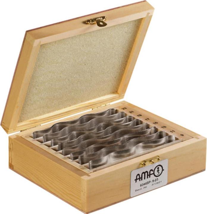 Produktbild Amf Parallelunterlagensatz Nr. 6344SP Inhalt 8 Paar Grösse 9-23 wellenförmig Länge 110 mm