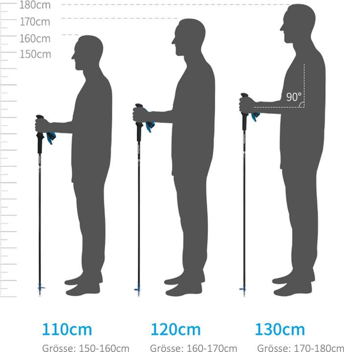 Image du produit Kiwikā Cheetah Bâton pliable de randonnée en montagne (130 cm)