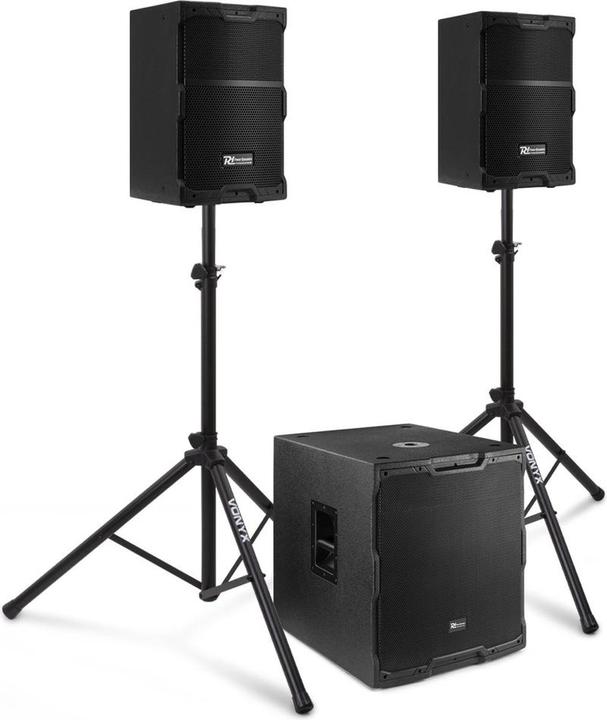 Power Dynamics PDY210 Complete sound system - 2.1 Active speaker set - 15 inch - 1700W - With stands (Active, Passive)
