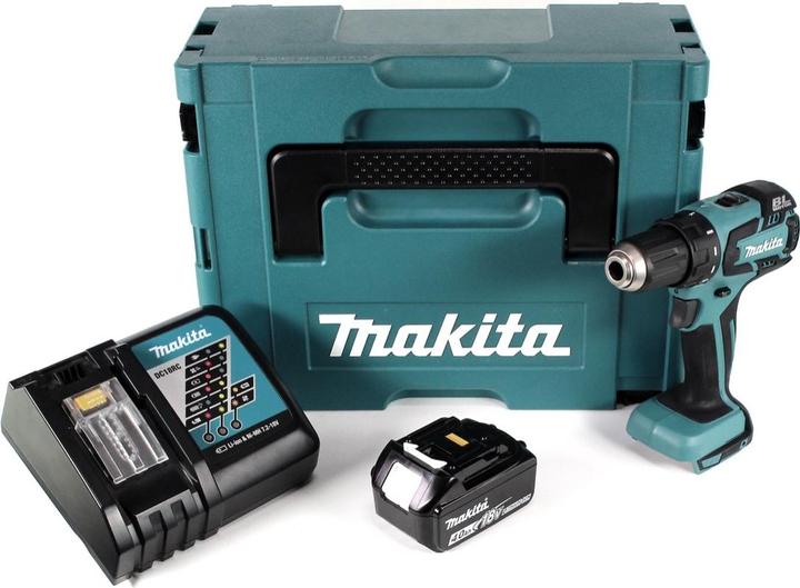 Actual product image Makita DDF 459 RM1J cordless screwdriver 18V 45Nm in Makpac + 1x 4,0 Ah battery + charger (Rechargeable battery operated)