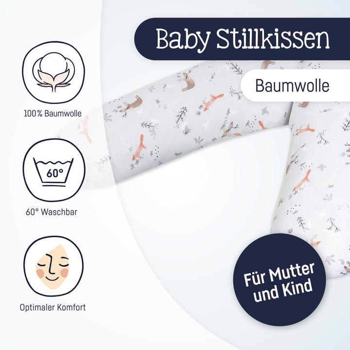 Actual product image Julius Zöllner Nursing pillow 190, Woodlife (76 cm)