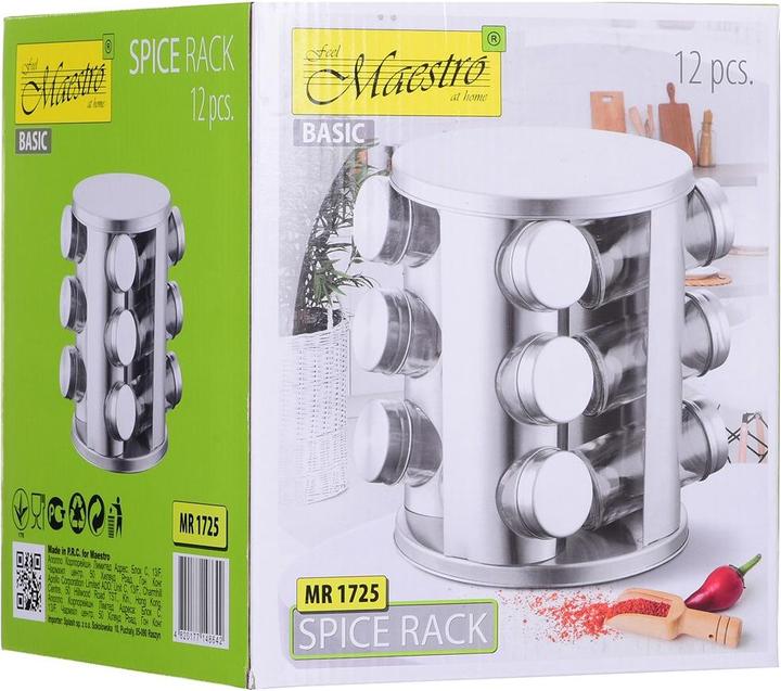 Immagine prodotto Maestro Joseph Joseph SpiceStore Contenitore rotondo nero trasparente 10 pezzi (Erbe aromatiche)