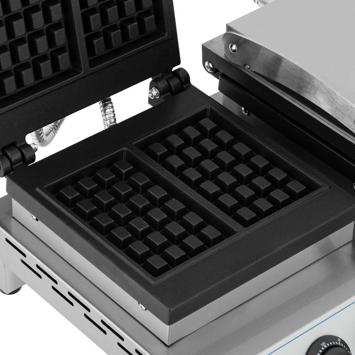 Produktbild Royal Catering Doppel-Waffeleisen belgisches Waffeleisen Waffelmaschine rechteckig 2 x 1.500 W (EU-Stecker)
