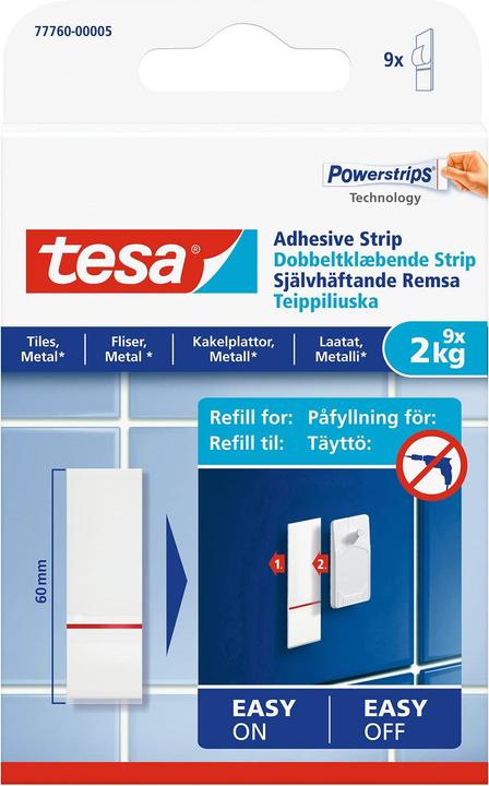 Produktbild tesa Powerstrips Refill 2kg Tiles