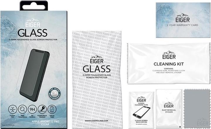 Actual product image Eiger Mountain Glass (1 Piece, Apple iPhone 12, Apple iPhone 12 Pro)