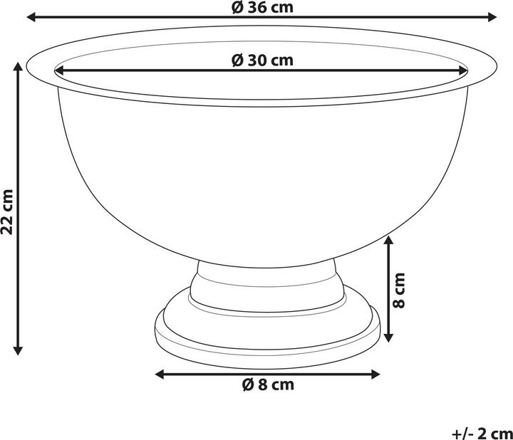 Image du produit Beliani Seau à champagne argent ⌀ 36 cm TIWANAKU