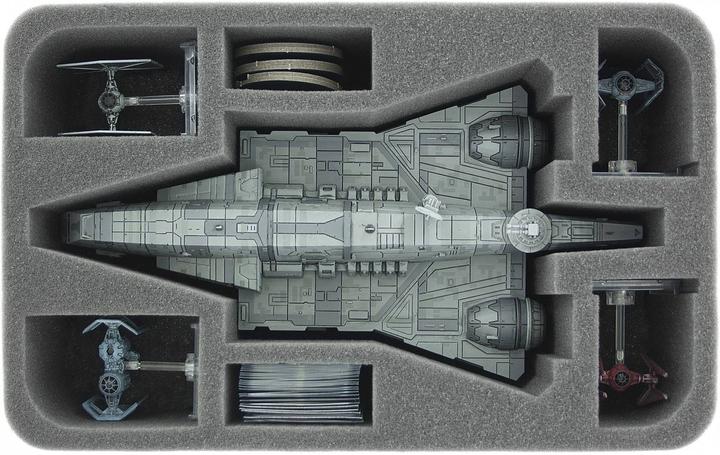Immagine prodotto Feldherr TRA07 - Trasportatore con 2 cassette XL per Star Wars X-Wing Impero e Ribelli (Schiuma solida)