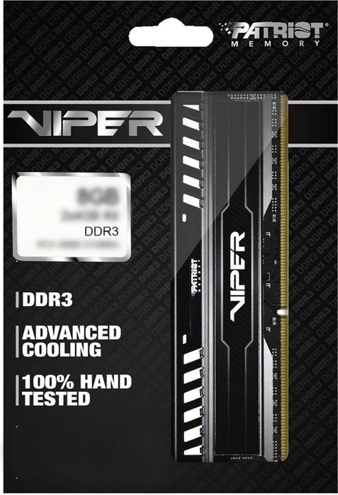 Image du produit Patriot Viper 3 Series Black Mamba Edition (2 x 4GB, 1600 MHz, RAM DDR3, DIMM)